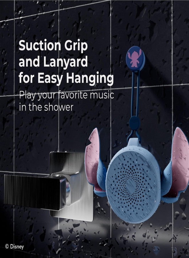iJOY Disney Lilo and Stitch Bluetooth Shower Speaker with Suction Cup – IPX4 Rated Water Resistant Stitch Speaker for Shower, Baths| Up to 5 HRs Playtime, Built in Controls and Mic for Phone Calls - Image 2